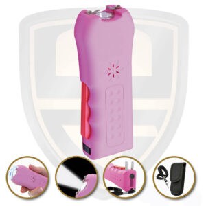 best stun gun pink with disable pin wrist strap