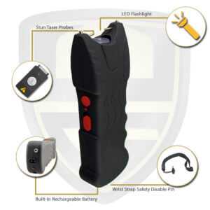 police stun gun voltage black