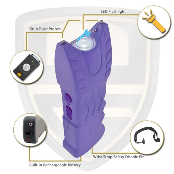 police stun gun voltage purple