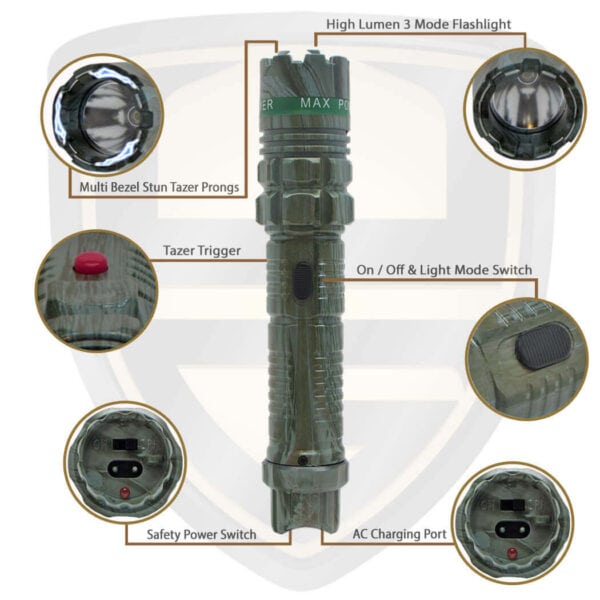flashlight with stun gun camouflage