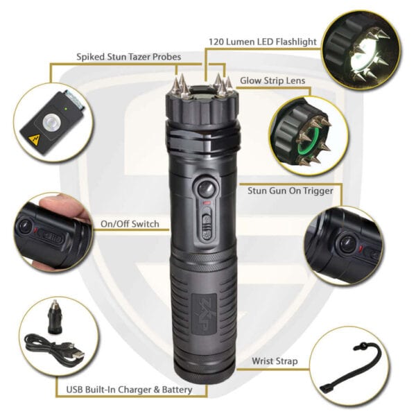 zap stun gun flashlight