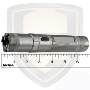 police force tactical stun flashlight gun metal grey