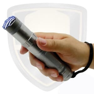 taser flashlight gun metal grey