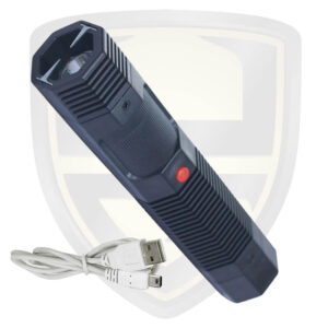 volt stun gun flashlight black