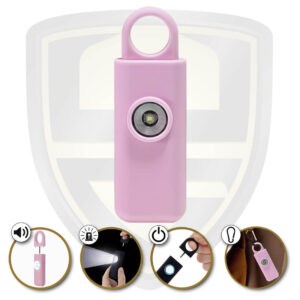 keychain alarm siren pink