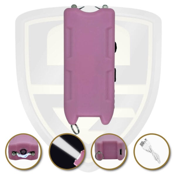 pink stun gun keychain