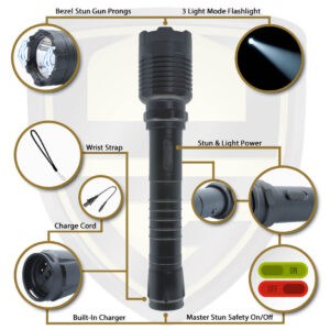 tactical flashlight with stun gun