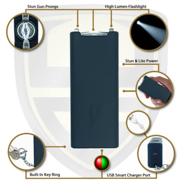 keychain stun gun black