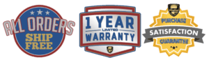 U-Guard Free Shipping, 1 Year Warranty, Purchase Satisfaction Guarantee Policy Logo